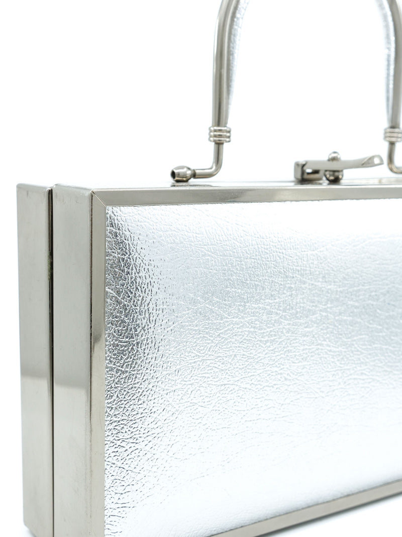 1960s Silver Padded Box Bag Accessory arcadeshops.com