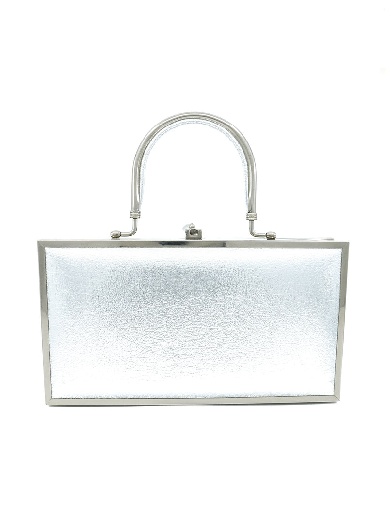 1960s Silver Padded Box Bag Accessory arcadeshops.com