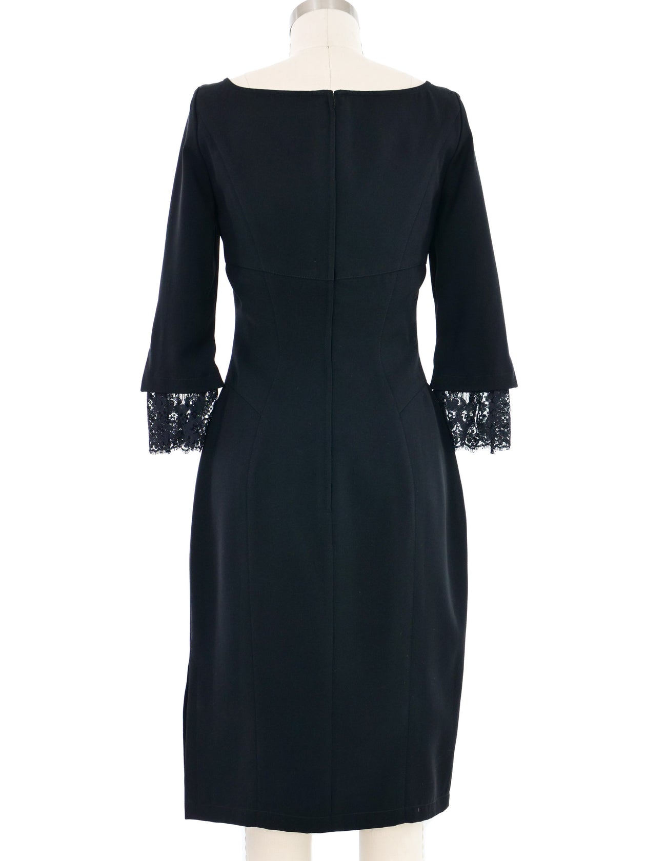 1998 Thierry Mugler Lace Trimmed Shift Dress