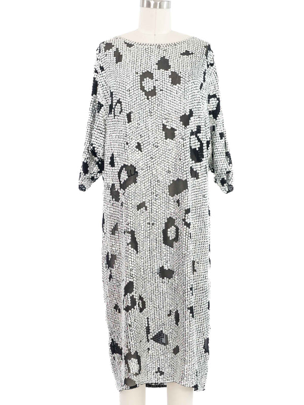 1980s Leopard Sequined Shift Dress Dress arcadeshops.com