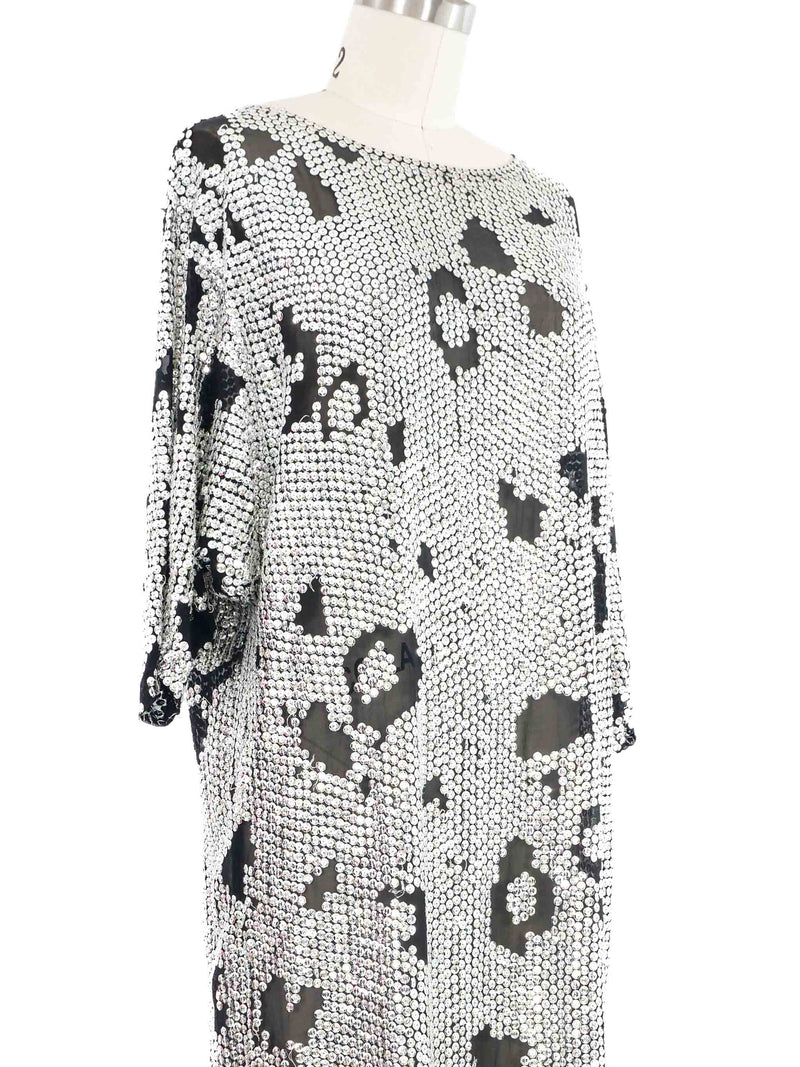 1980s Leopard Sequined Shift Dress Dress arcadeshops.com