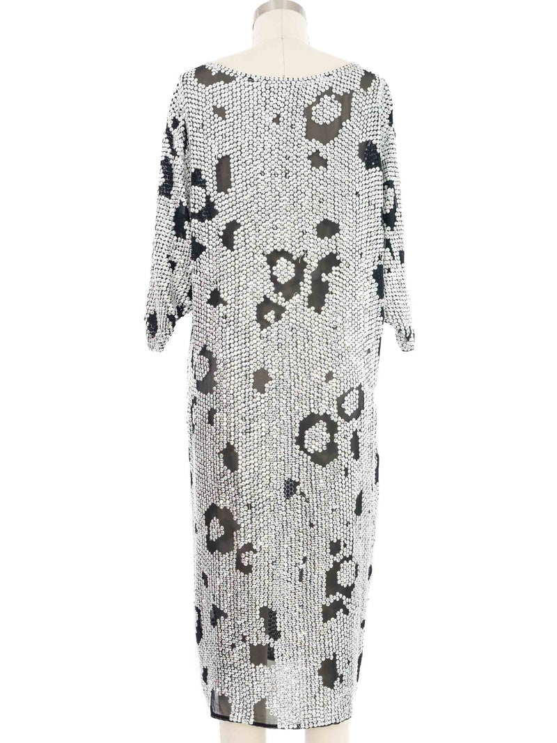 1980s Leopard Sequined Shift Dress Dress arcadeshops.com