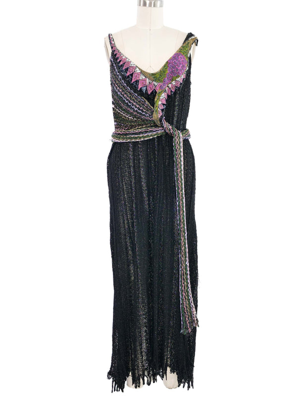 Mali Metallic Knit Beaded Dress Dress arcadeshops.com
