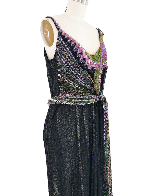 Mali Metallic Knit Beaded Dress Dress arcadeshops.com