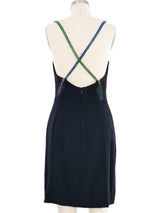 Bob Mackie Black Beaded Strap Dress Dress arcadeshops.com