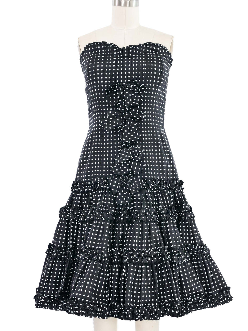 Oscar de la Renta Polka Dot Cocktail Dress Dress arcadeshops.com