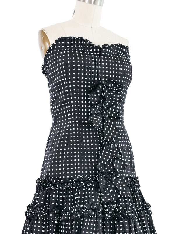 Oscar de la Renta Polka Dot Cocktail Dress Dress arcadeshops.com