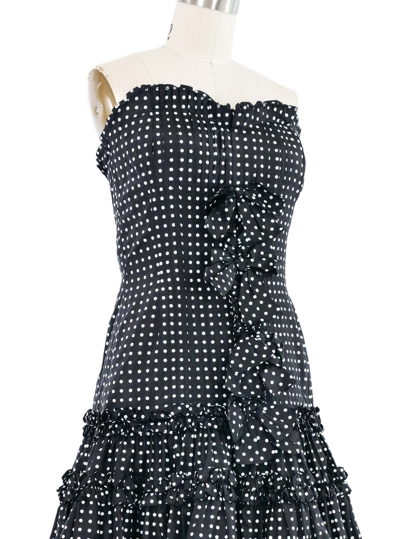 Oscar de la Renta Polka Dot Cocktail Dress Dress arcadeshops.com