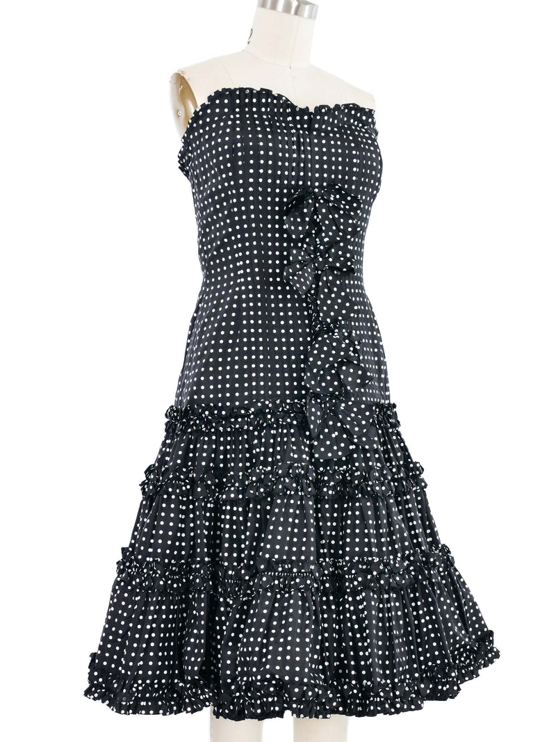 Oscar de la Renta Polka Dot Cocktail Dress Dress arcadeshops.com