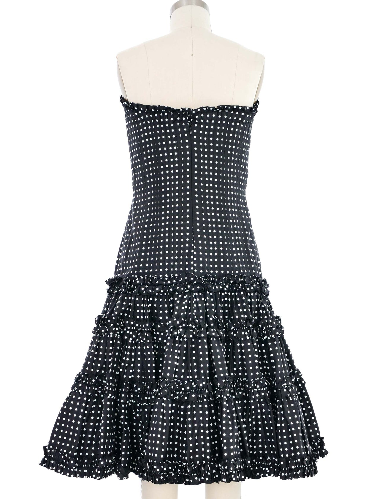 white christmas dresses Oscar de la Renta Polka Dot Cocktail Dress