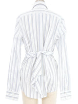2003 Dolce & Gabbana Striped Tie Front Blouse Top arcadeshops.com