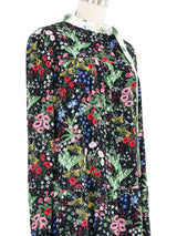 Valentino Celia Birtwell Floral Silk Babydoll Dress