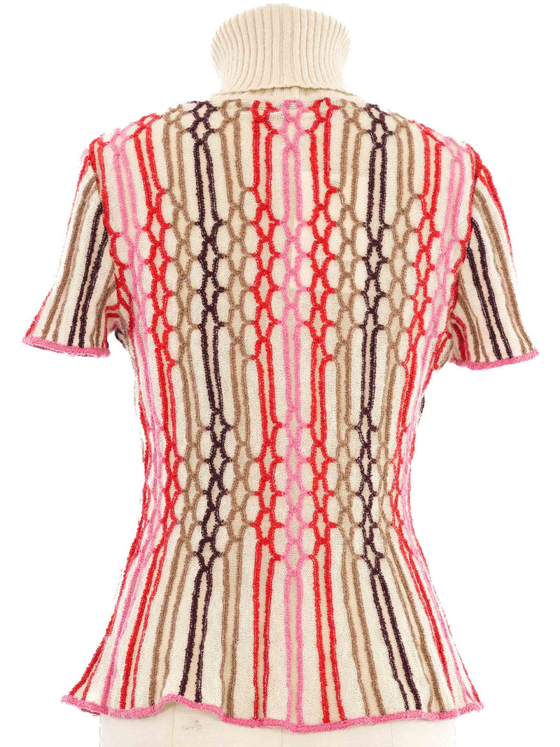 Missoni Short Sleeve Knit Turtleneck Top arcadeshops.com