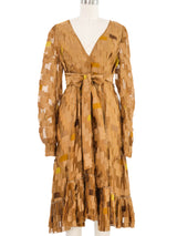 Prada Checkered Burnout Chiffon Dress Dress arcadeshops.com