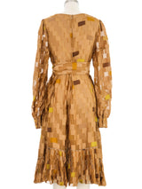 Prada Checkered Burnout Chiffon Dress Dress arcadeshops.com