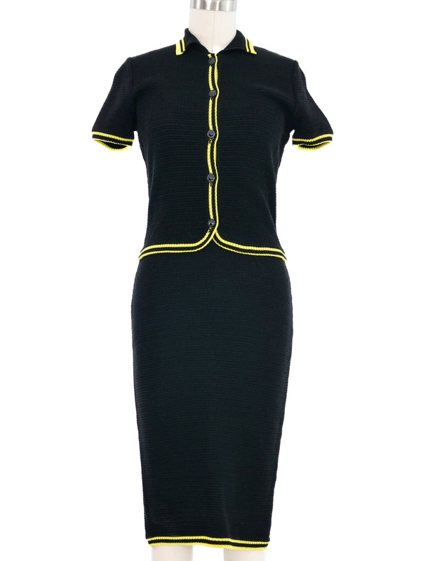 1996 Instante Gianni Versace Knit Dress Ensemble Suit arcadeshops.com