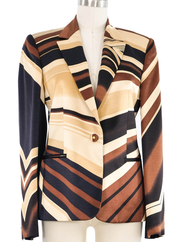 Gianni Versace Melting Stripe Satin Jacket