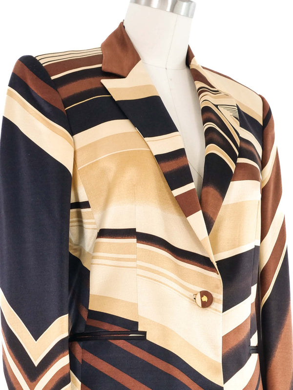 Gianni Versace Melting Stripe Satin Jacket