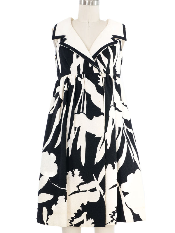 1960s Geoffrey Beene Black and White Dress