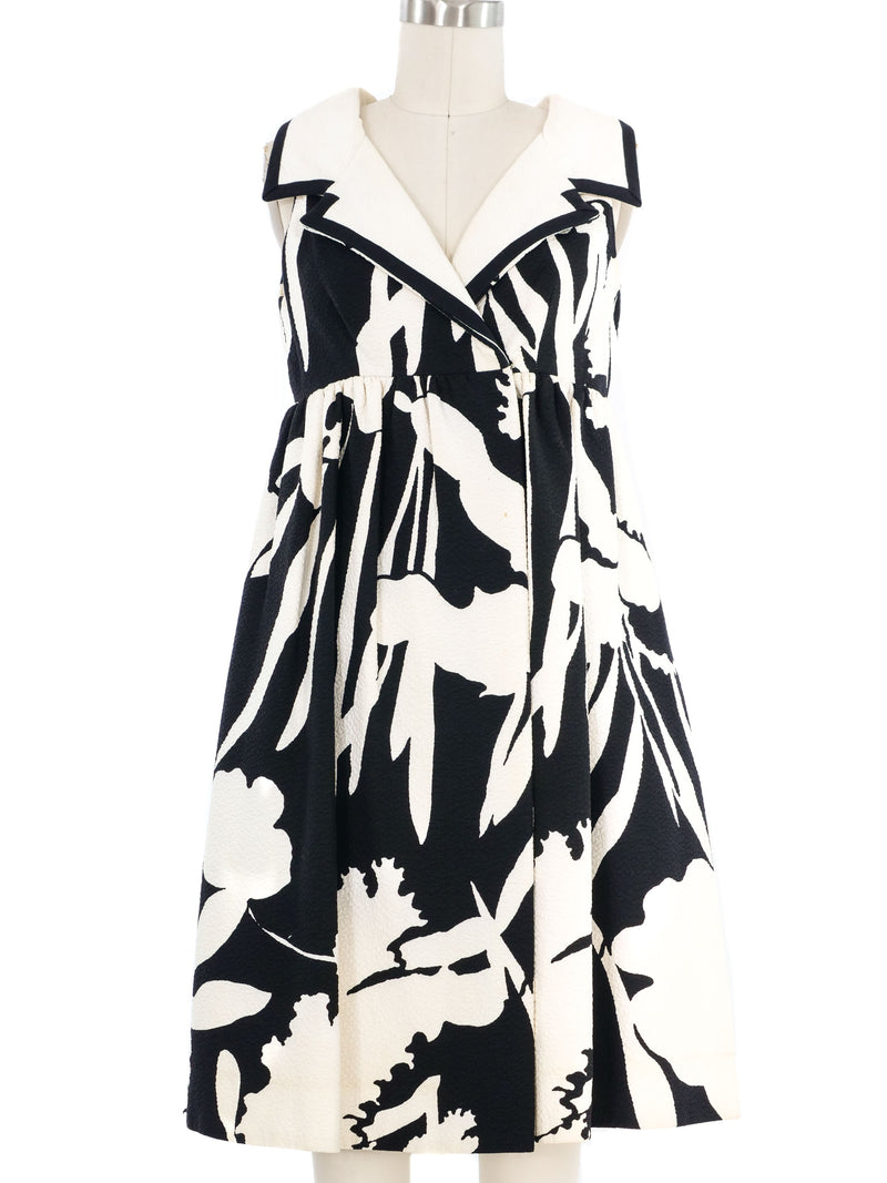 1960s Geoffrey Beene Black and White Dress