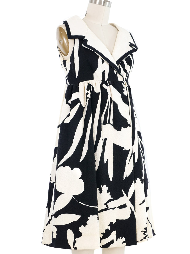 1960s Geoffrey Beene Black and White Dress