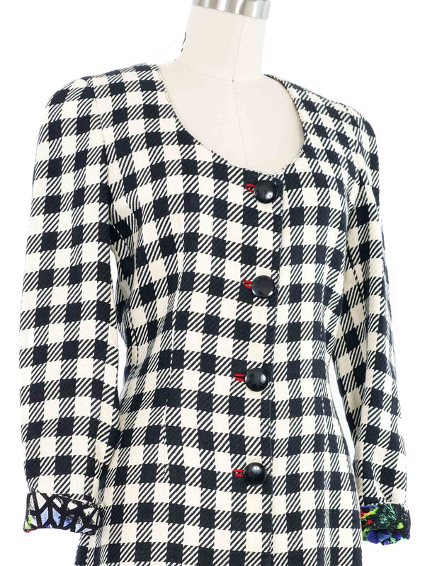 1980s Gianni Versace Houndstooth Blazer