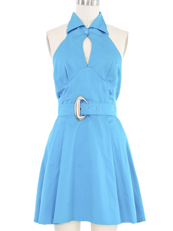Thierry Mugler Azure Halter Dress