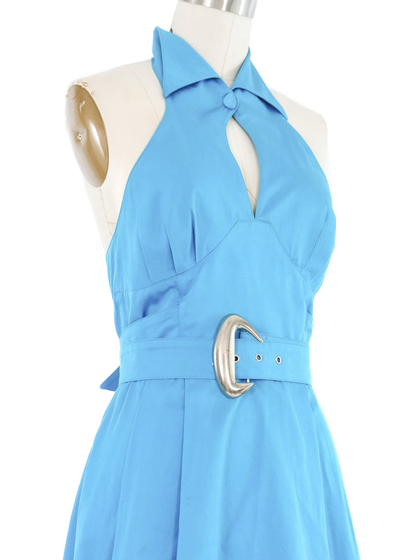 Thierry Mugler Azure Halter Dress