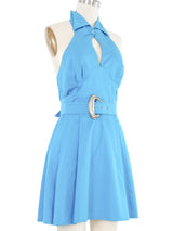 Thierry Mugler Azure Halter Dress
