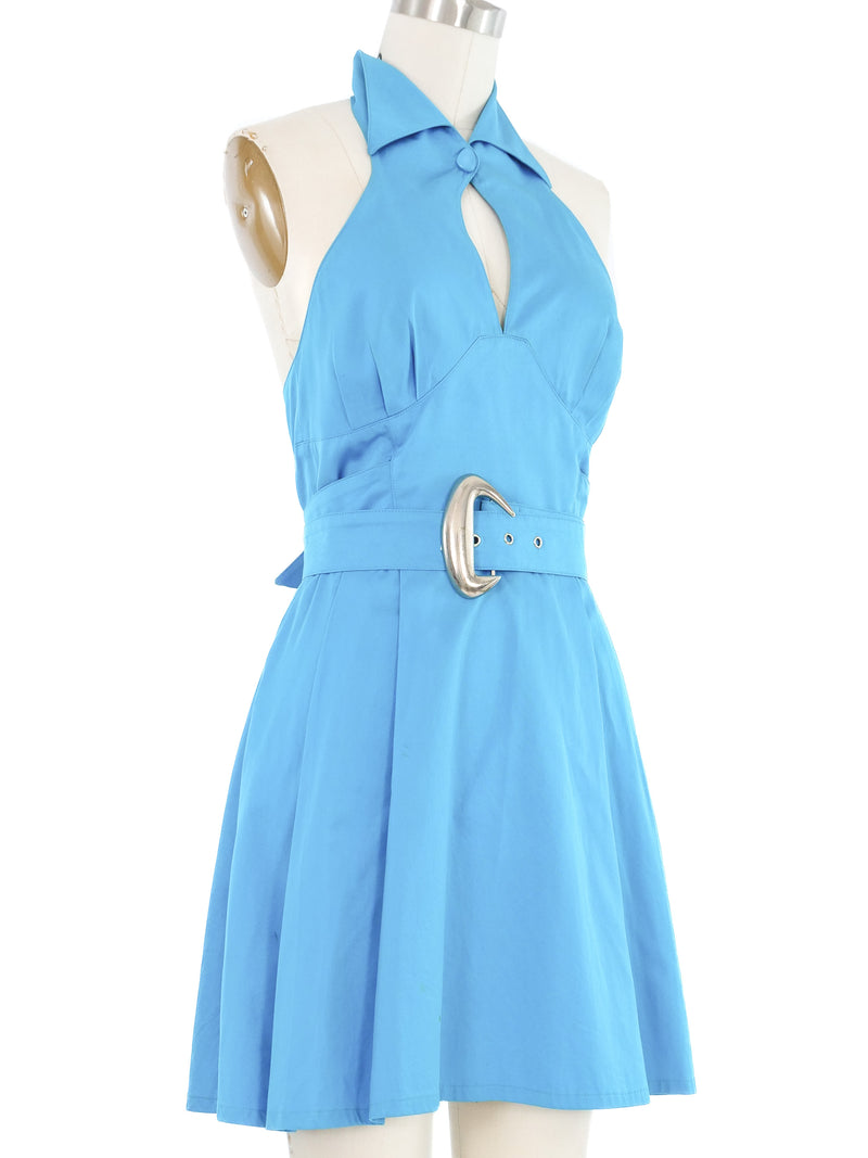 Thierry Mugler Azure Halter Dress