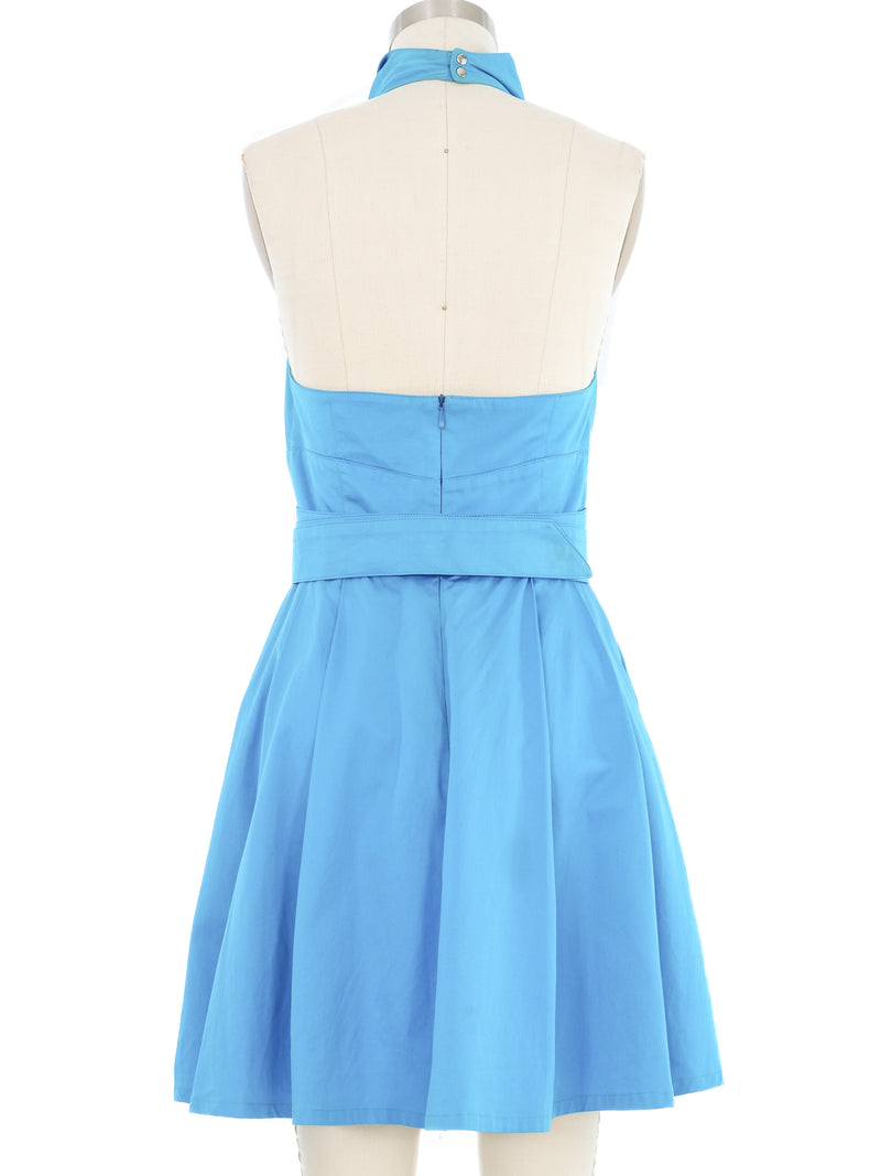 Thierry Mugler Azure Halter Dress