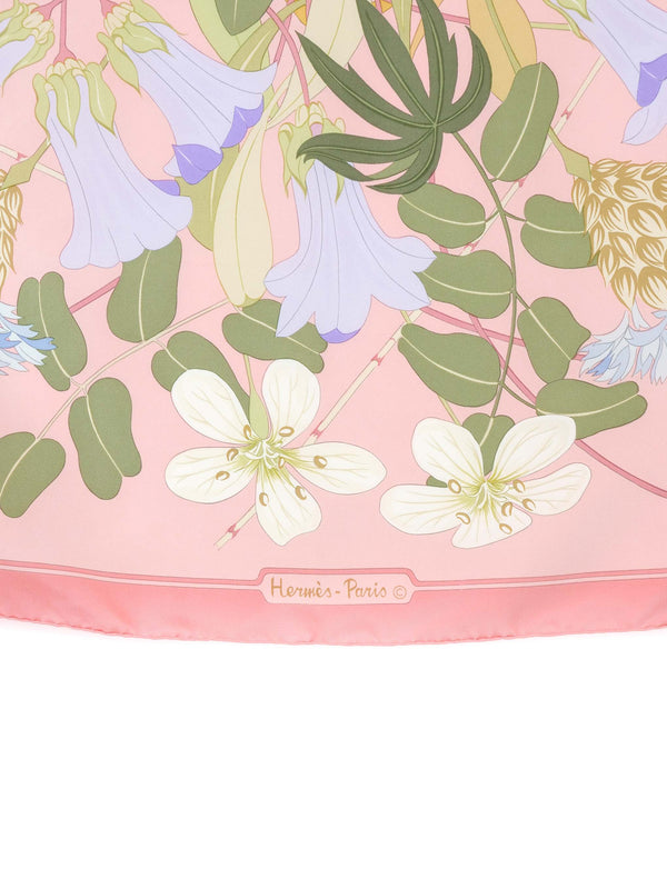 Hermes Pink Flora Graeca Scarf