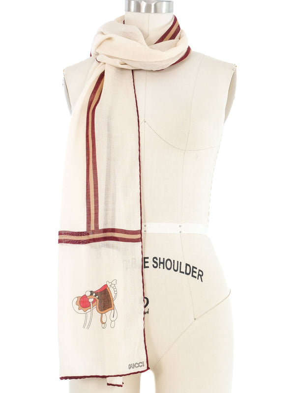 Gucci Saddle Print Scarf