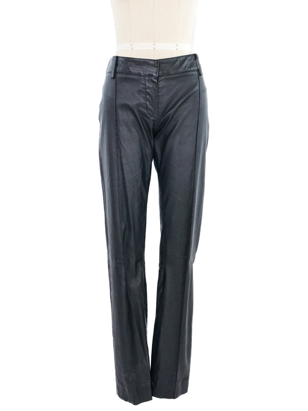 2006 Balenciaga Low Rise Leather Trousers Bottom arcadeshops.com