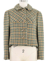 1960s Geoffrey Beene Houndstooth Cropped Jacket Outerwear arcadeshops.com