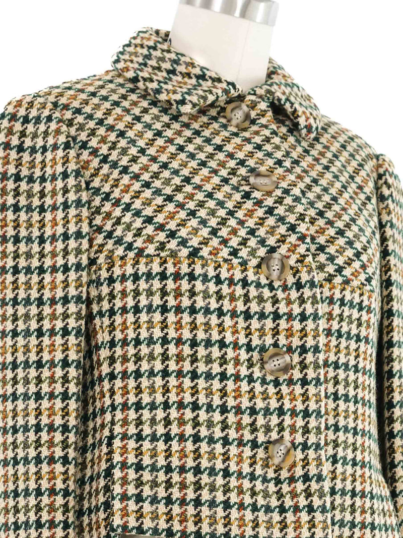 1960s Geoffrey Beene Houndstooth Cropped Jacket Outerwear arcadeshops.com