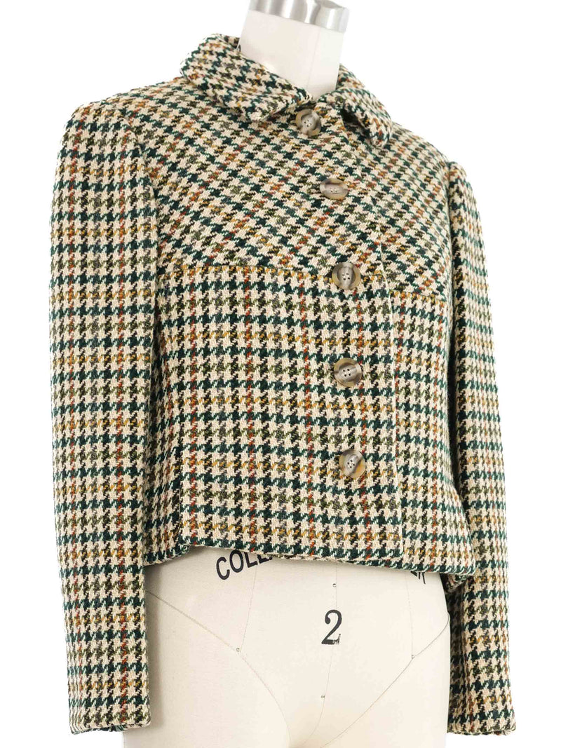 1960s Geoffrey Beene Houndstooth Cropped Jacket Outerwear arcadeshops.com