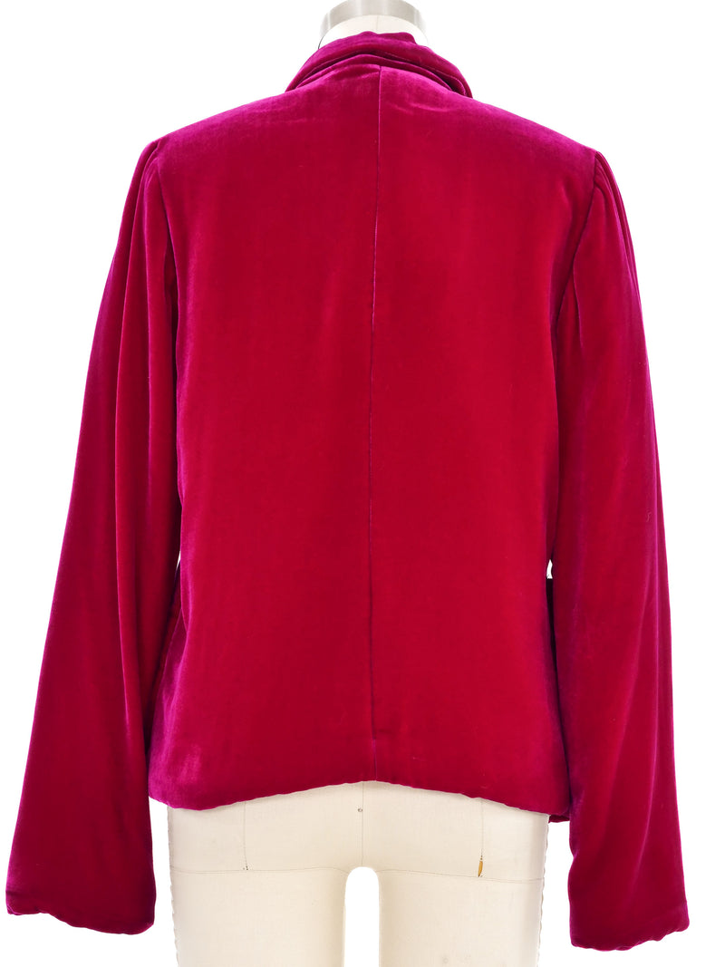 1990s Comme des Garcons Deep Pink Velvet Jacket arcadeshops.com