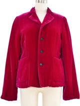1990s Comme des Garcons Deep Pink Velvet Jacket arcadeshops.com