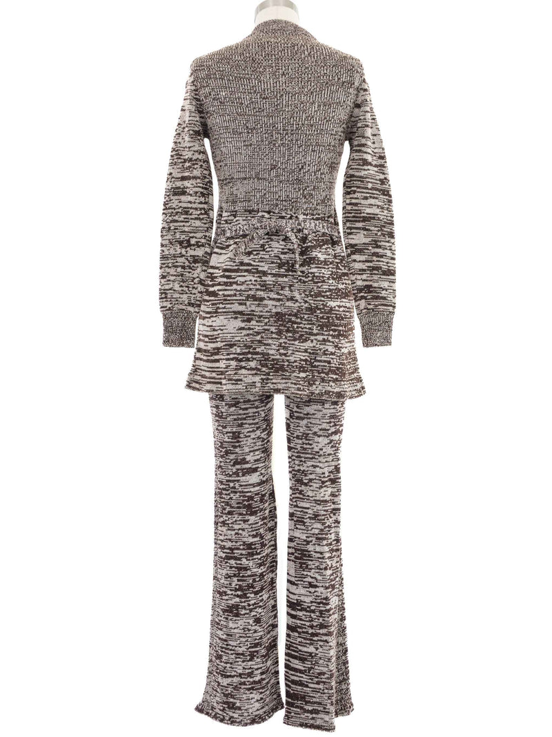 Brown Space Knit Pant Suit Suit arcadeshops.com