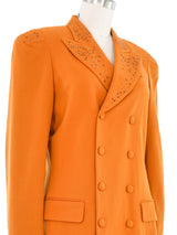 Jean Paul Gaultier Embellished Pumpkin Wool Jacket Jacket arcadeshops.com