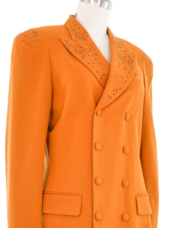 Jean Paul Gaultier Embellished Pumpkin Wool Jacket Jacket arcadeshops.com