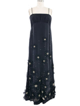 Valentino Floral Applique Gown Dress arcadeshops.com