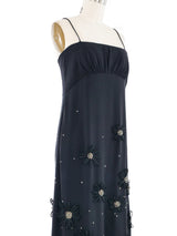 Valentino Floral Applique Gown Dress arcadeshops.com
