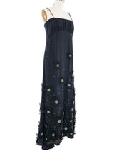 Valentino Floral Applique Gown Dress arcadeshops.com