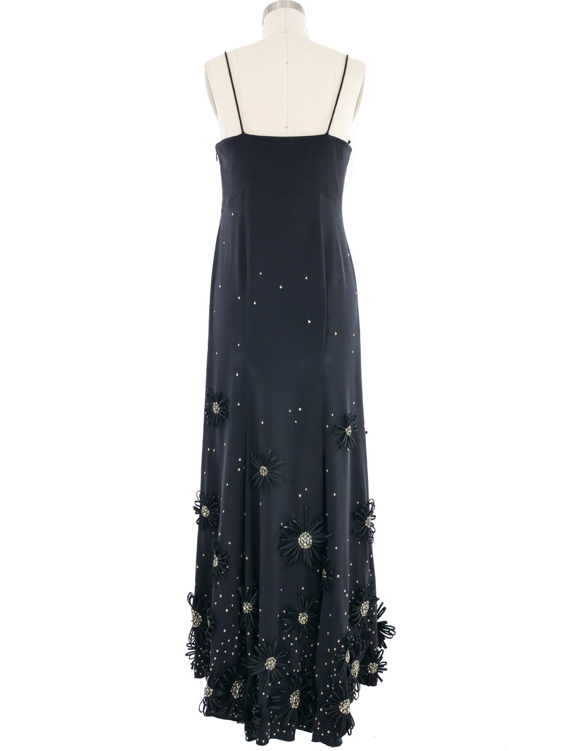 Valentino Floral Applique Gown Dress arcadeshops.com