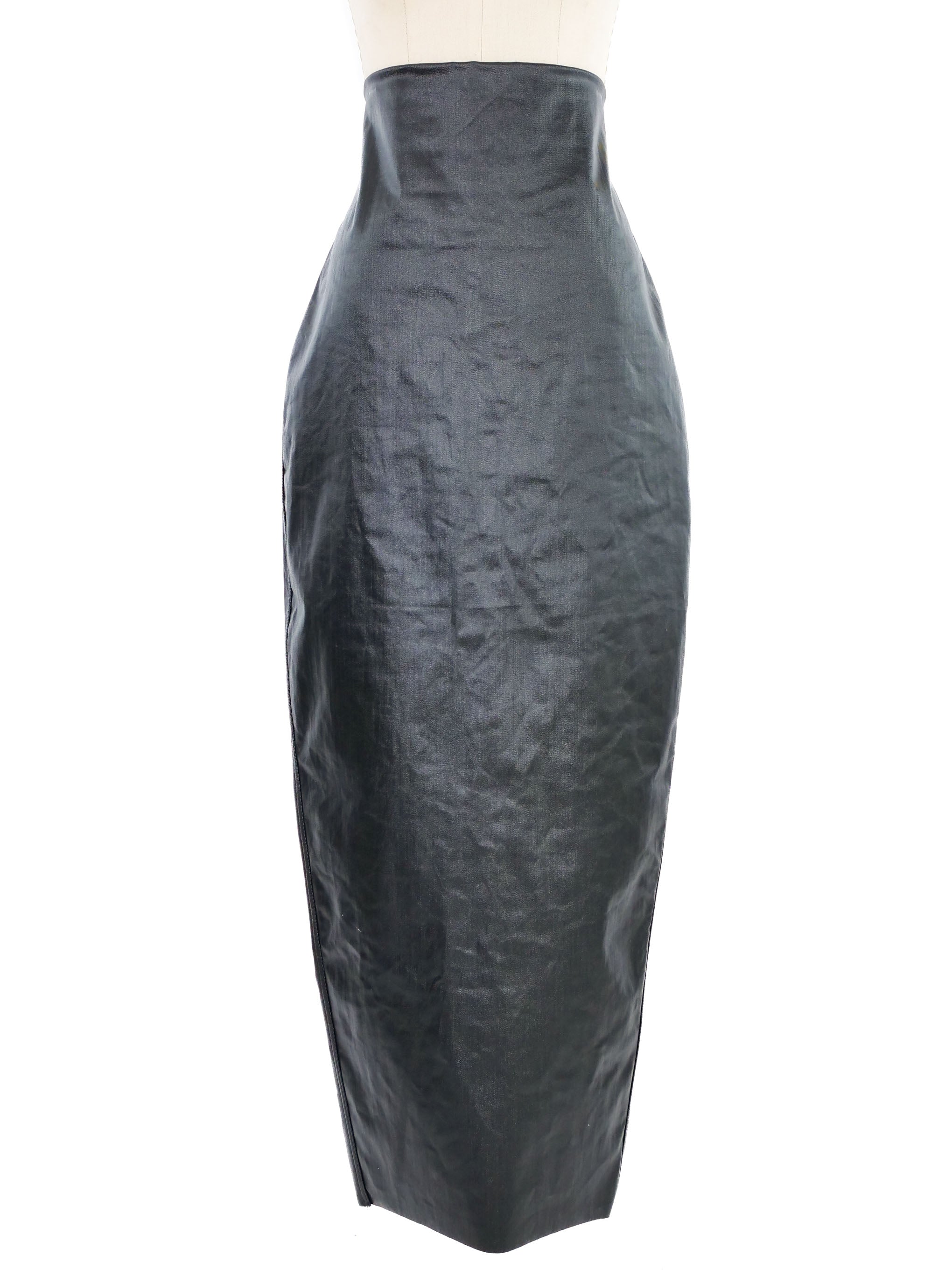 RICK OWENS Denim Godet スカート Rick Owens Denim GODET Skirt With Raw-Cut Bottoms men