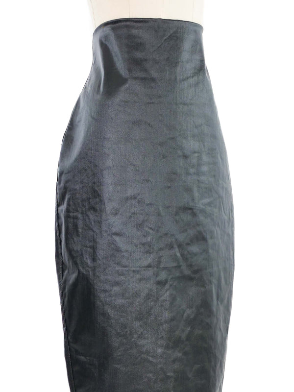 2024 Rick Owens Lido Black Denim Wiggle Skirt Bottom arcadeshops.com