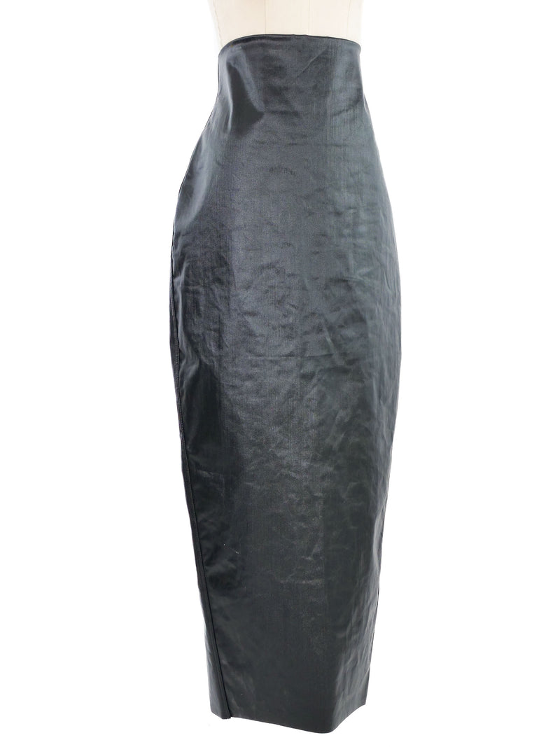 2024 Rick Owens Lido Black Denim Wiggle Skirt Bottom arcadeshops.com