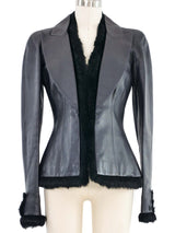 2002 Chanel Lambskin Fur Trim Blazer Dress arcadeshops.com